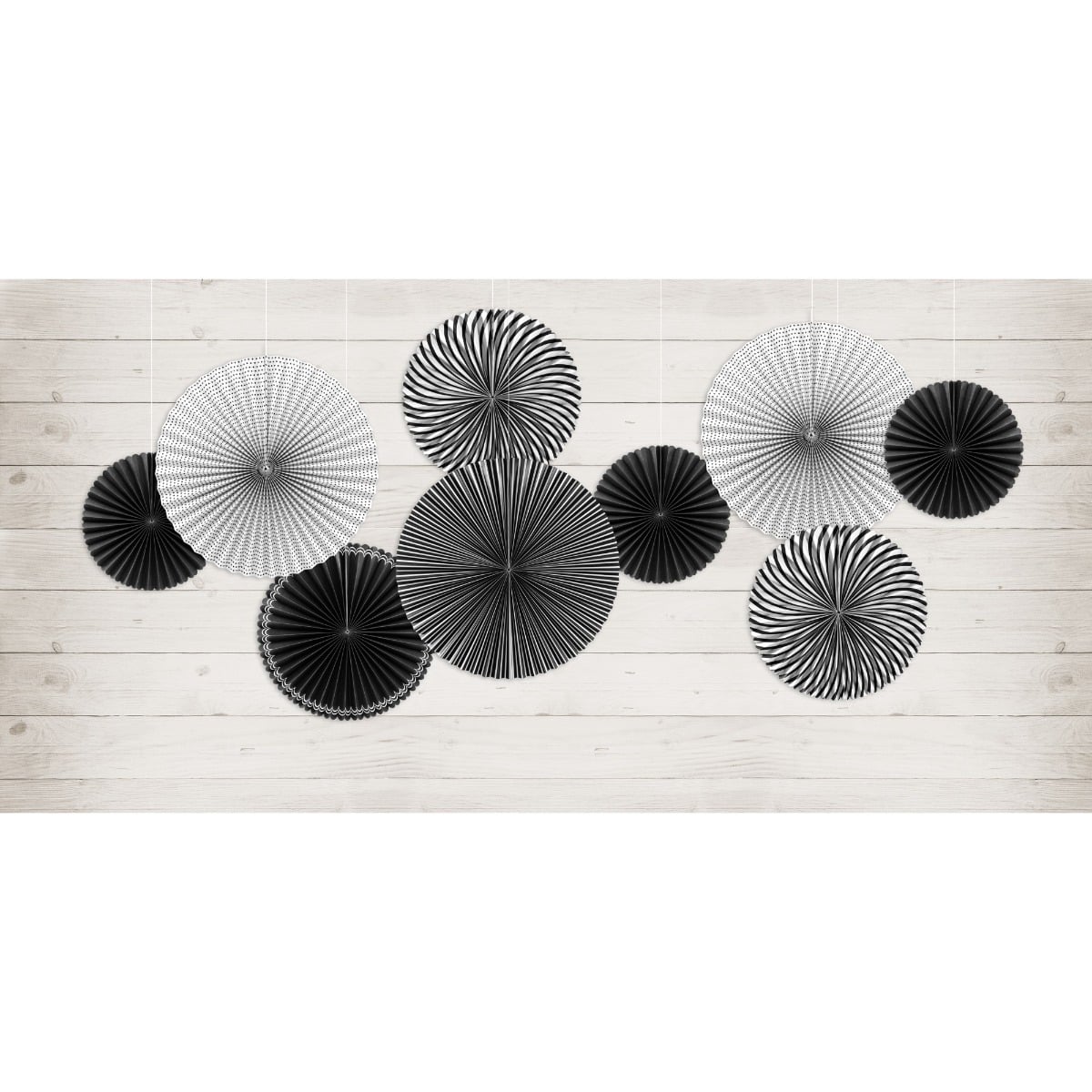 Rosettes décoratives Mix - Tons Noir (5pcs)