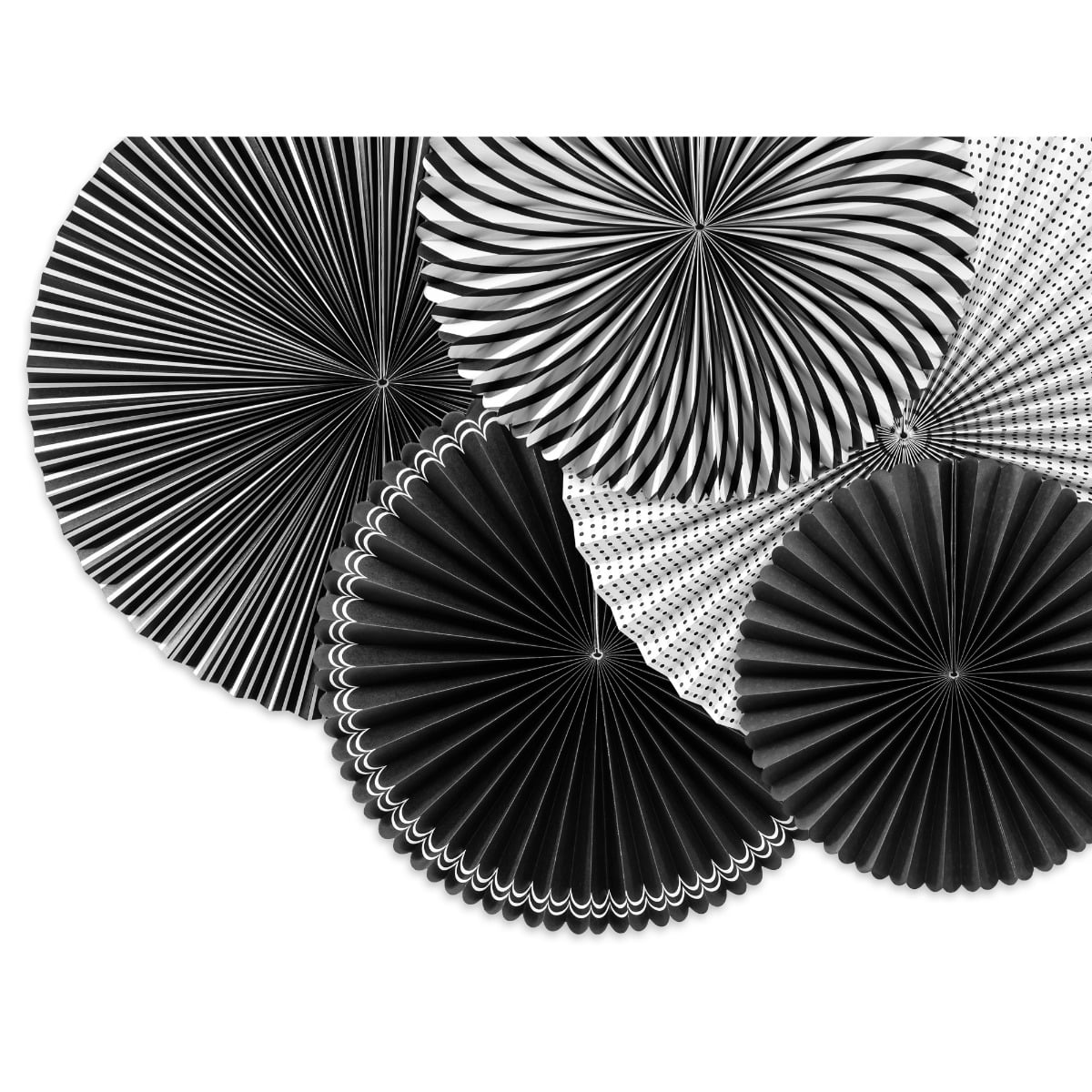 Rosettes décoratives Mix - Tons Noir (5pcs)