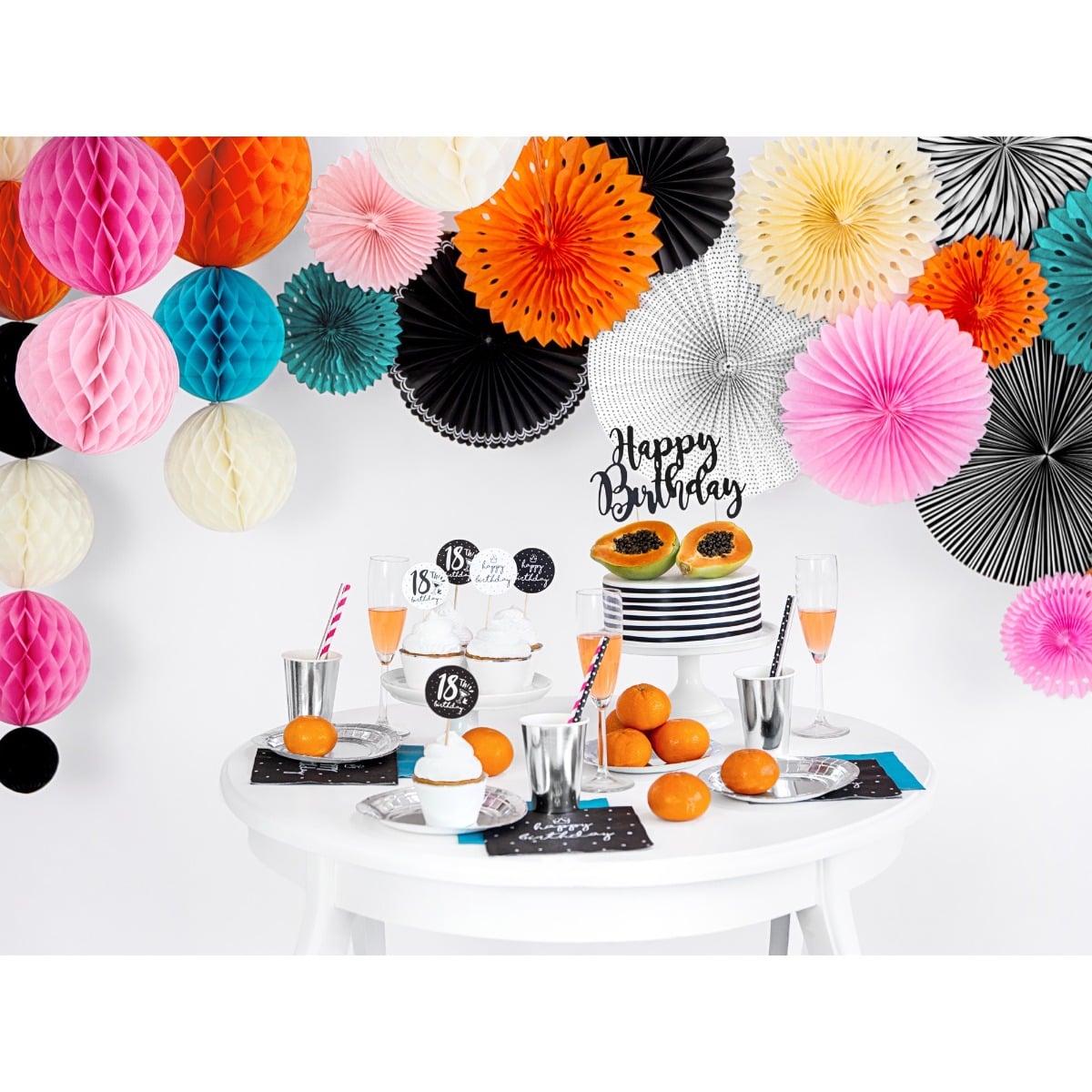 Rosettes décoratives Mix - Tons Noir (5pcs)