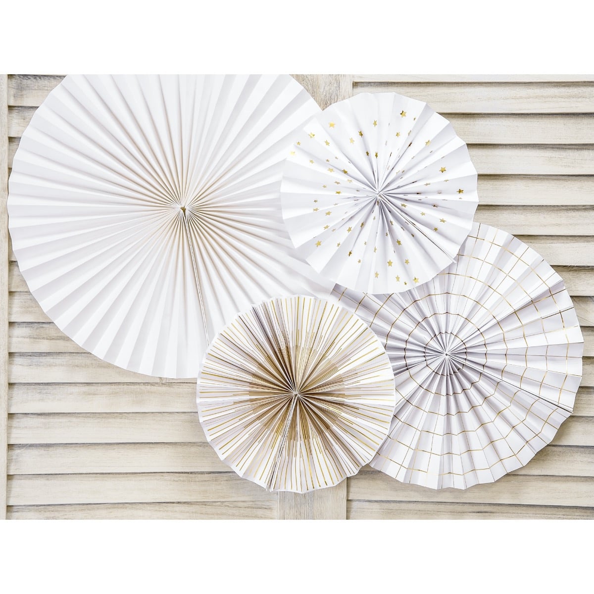 Rosettes décoratives Blanches (4pcs)