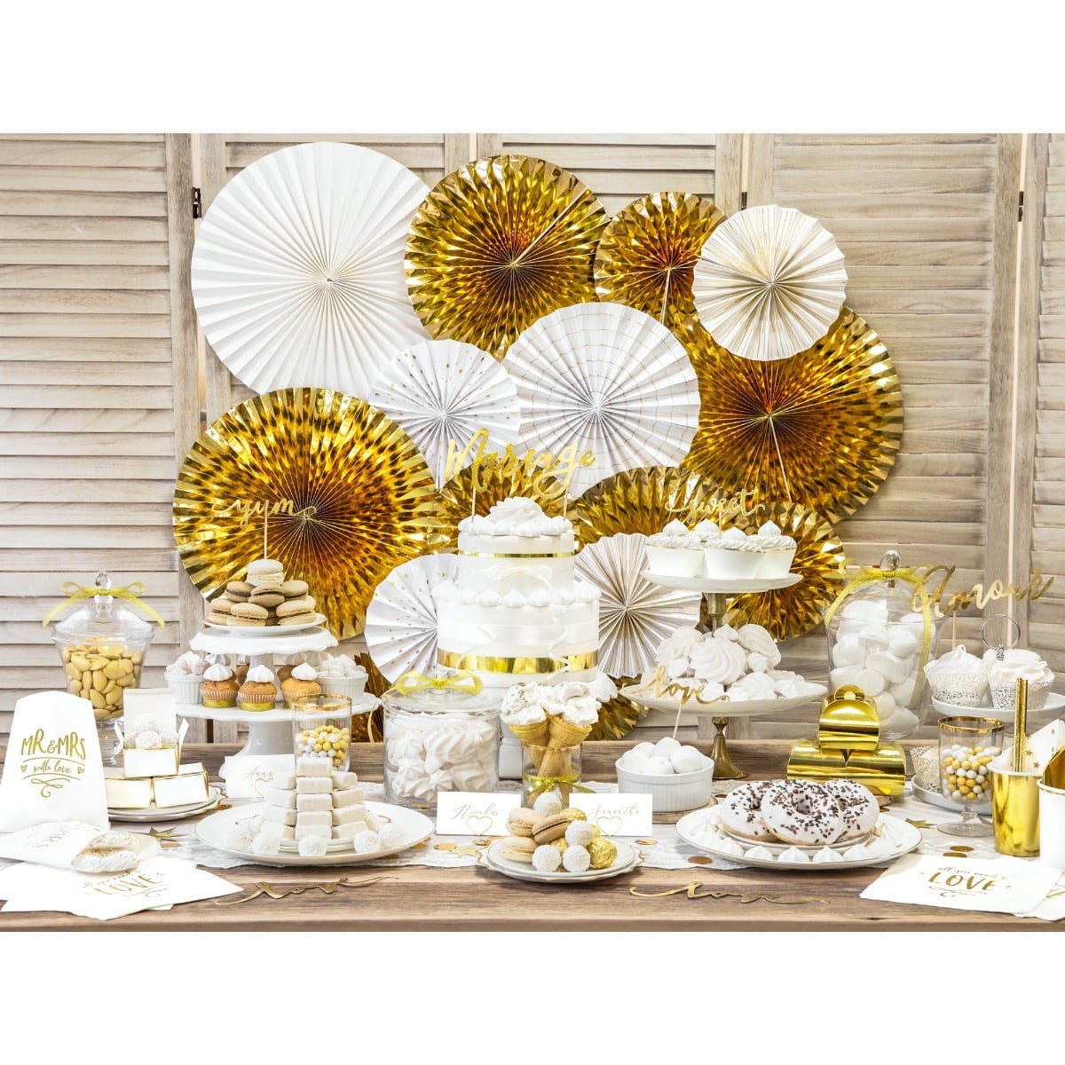 Rosettes décoratives Blanches (4pcs)