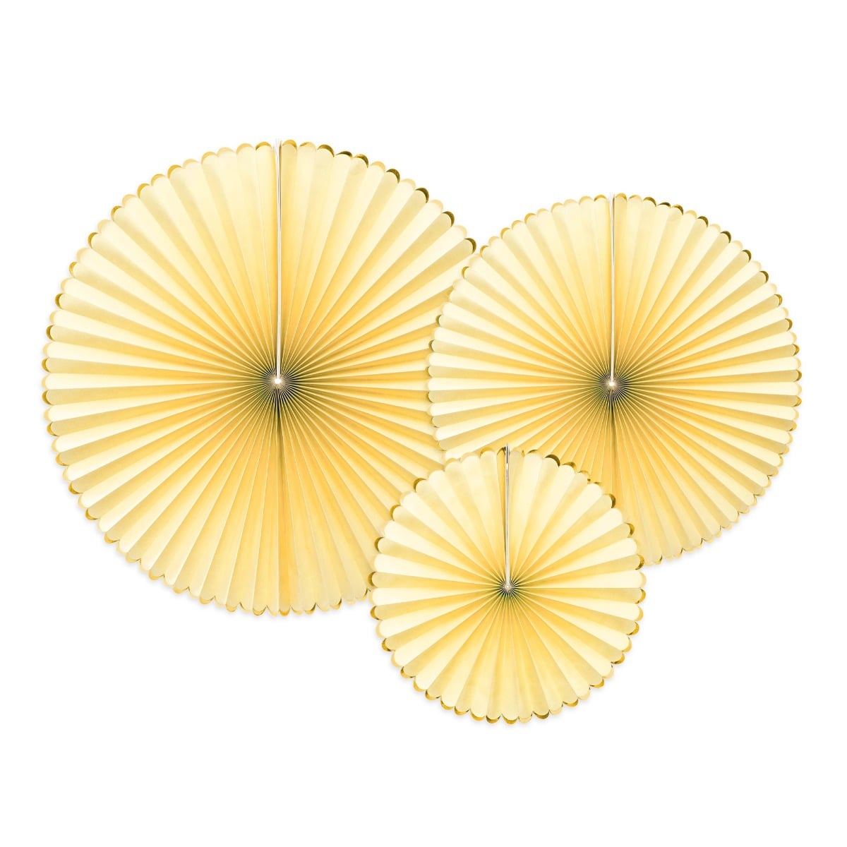 Rosettes décoratives Yummy jaune (3pcs)