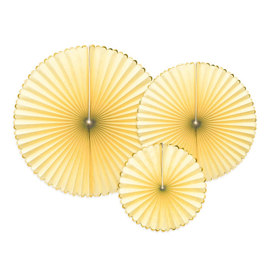 Rosettes décoratives Yummy jaune (3pcs)
