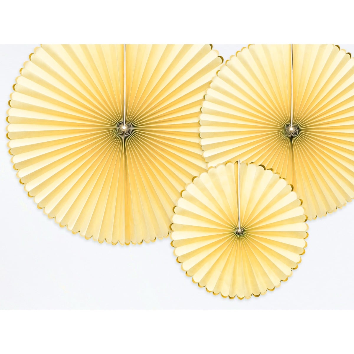 Rosettes décoratives Yummy jaune (3pcs)