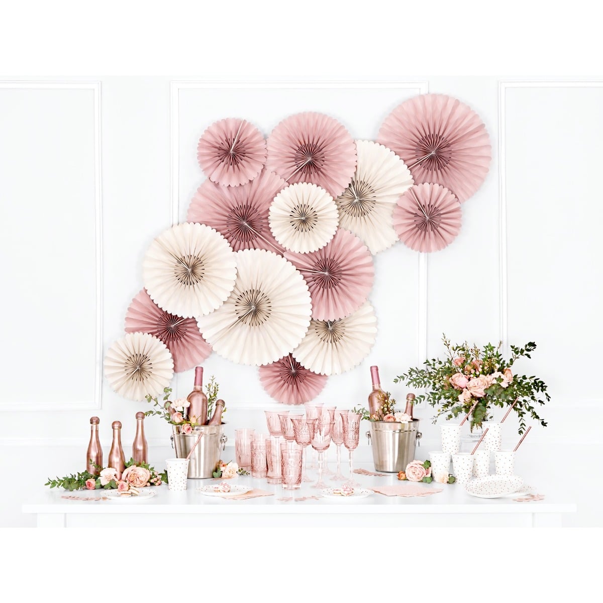 Rosettes décoratives Dusty Rose (3pcs)