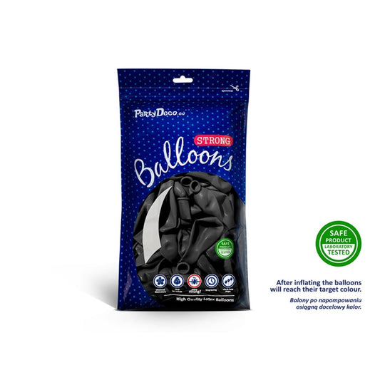 Ballons Métallisé Noir 30cm (50pcs)