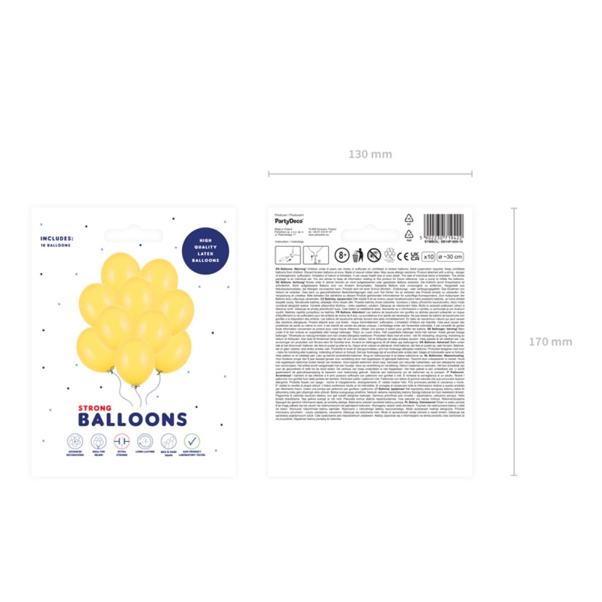 Ballons Jaune 30cm (10pcs)