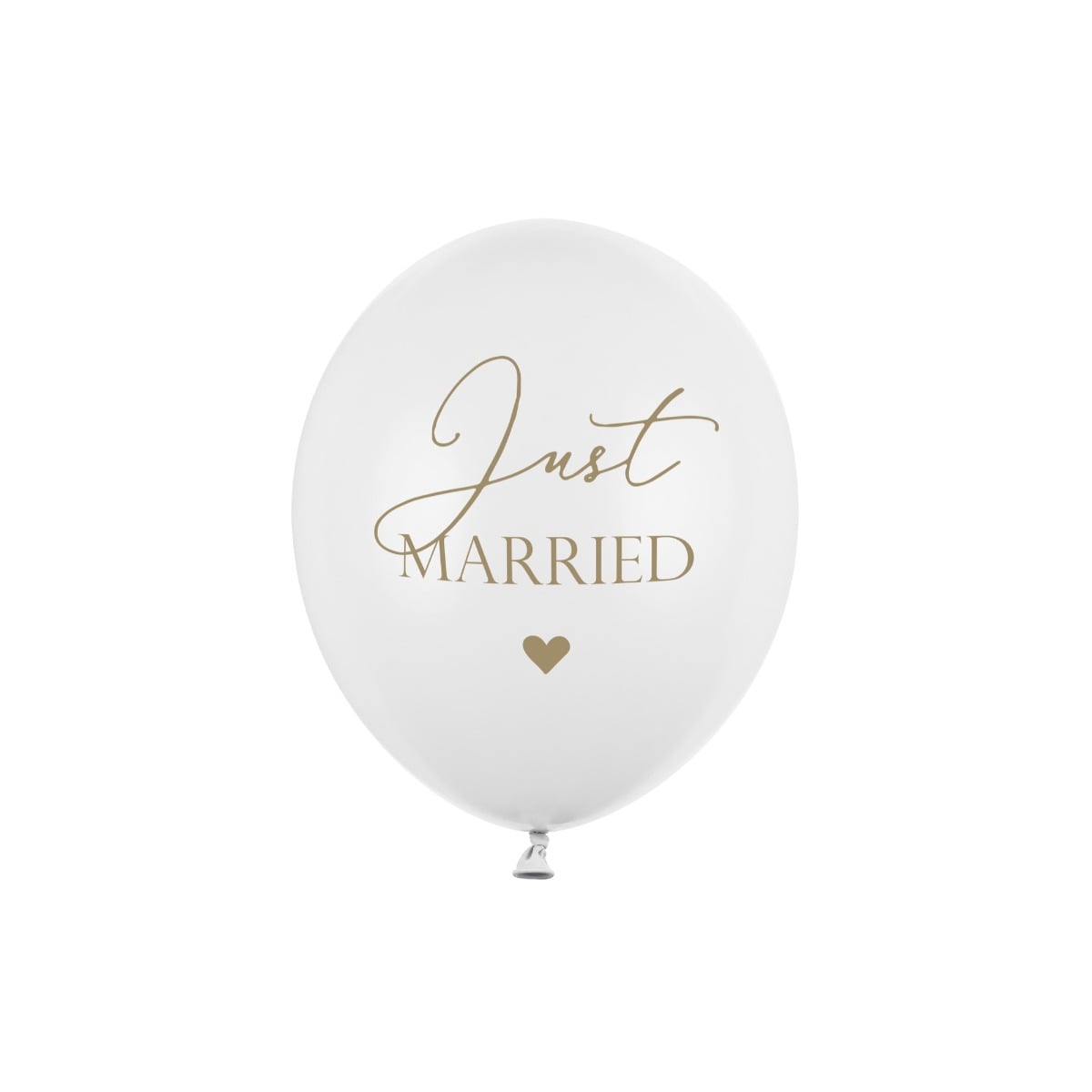 Ballons blanc "Just Married" 30cm (6 pièces)