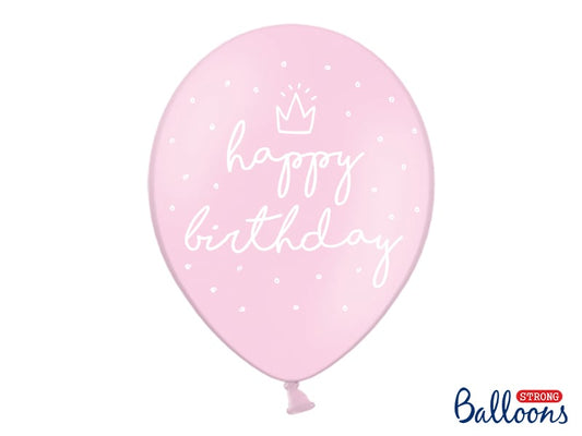 Ballons Happy Birthday Rose (6 pcs)