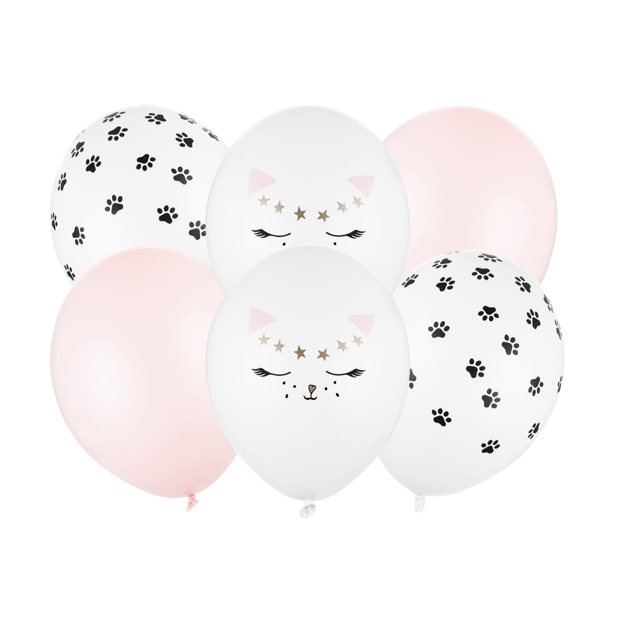 Ballons assortis - Chat (6pcs)