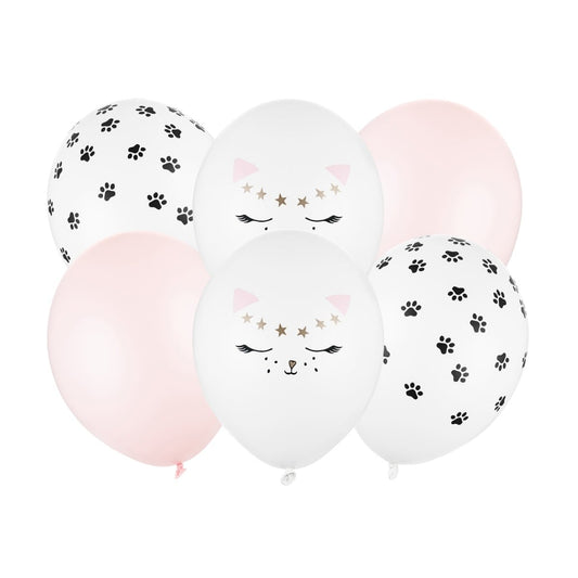 Ballons assortis - Chat (6pcs)