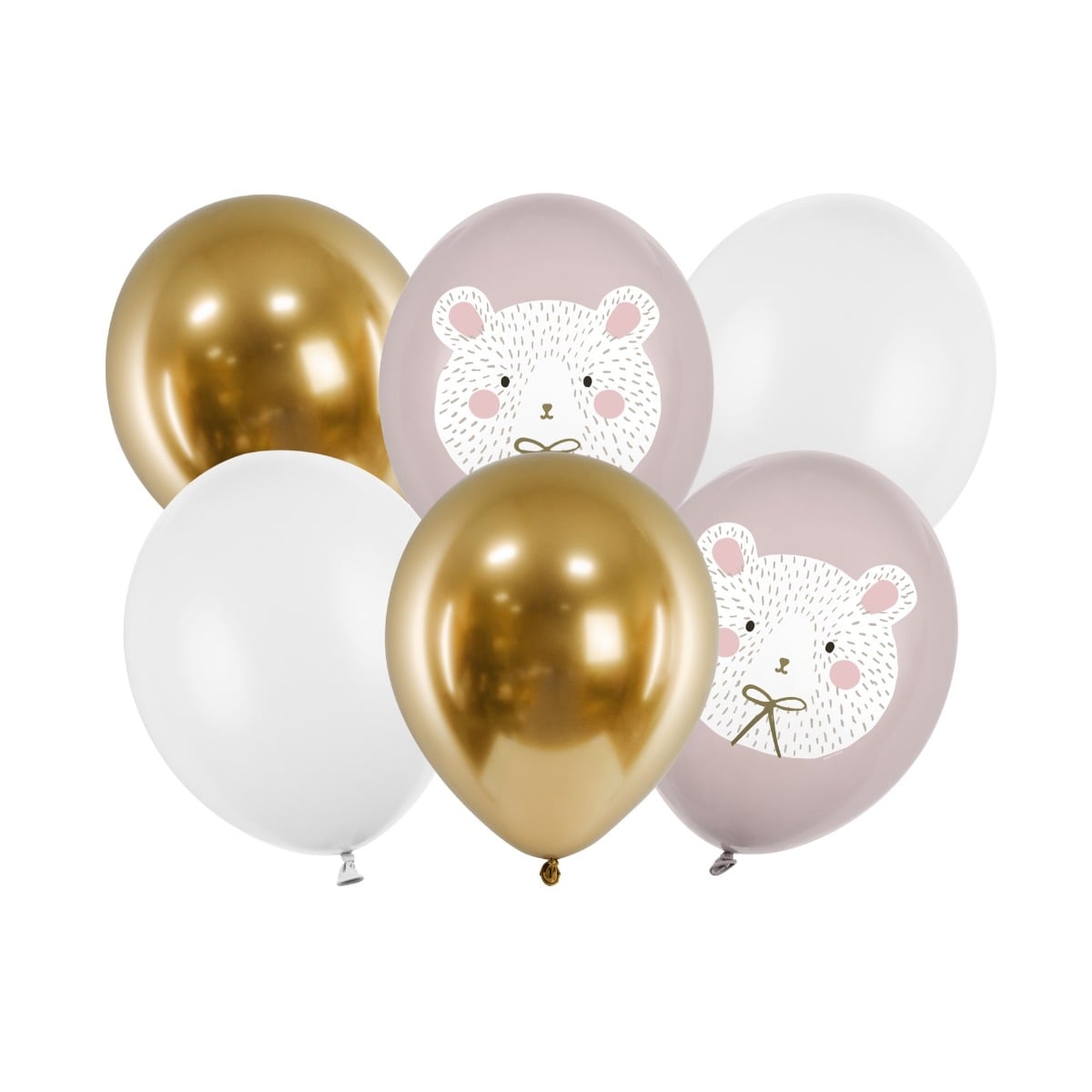 Ballons Ourson assortis (6pcs)