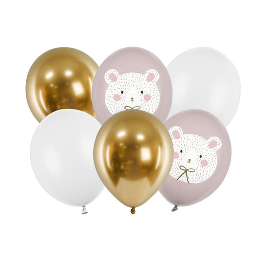 Ballons Ourson assortis (6pcs)
