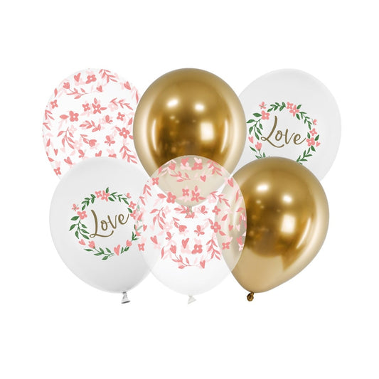 Ballons assortis - Love (6pcs)
