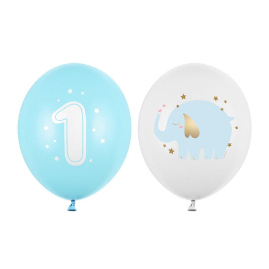 Ballon assortis - 1an Bleu (50pcs)