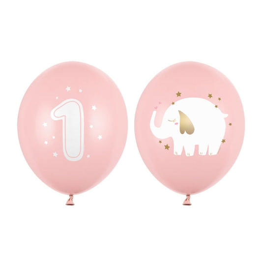 Ballon assortis - 1an Rose (50pcs)