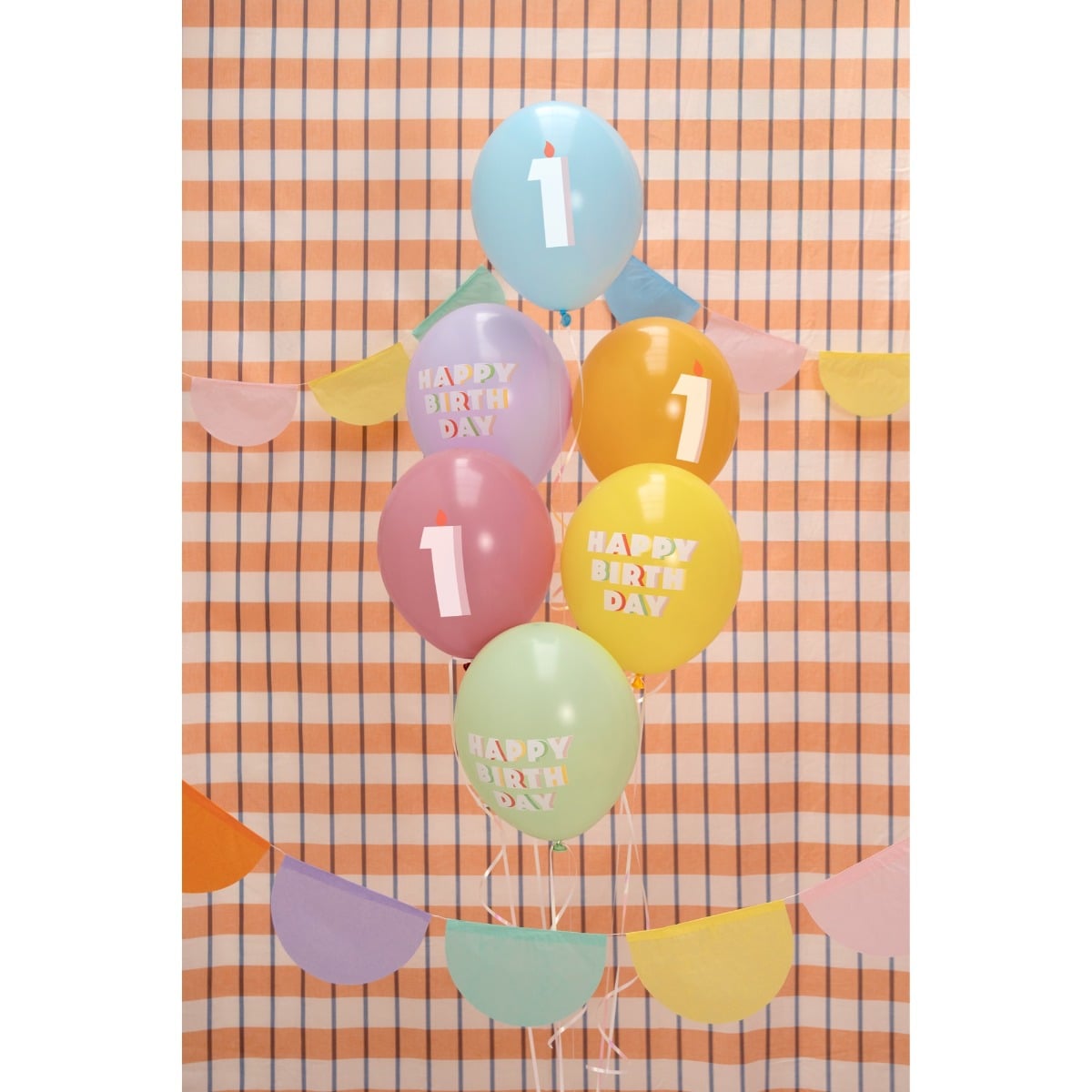 Ballons en latex Happy Birthday - 1 an