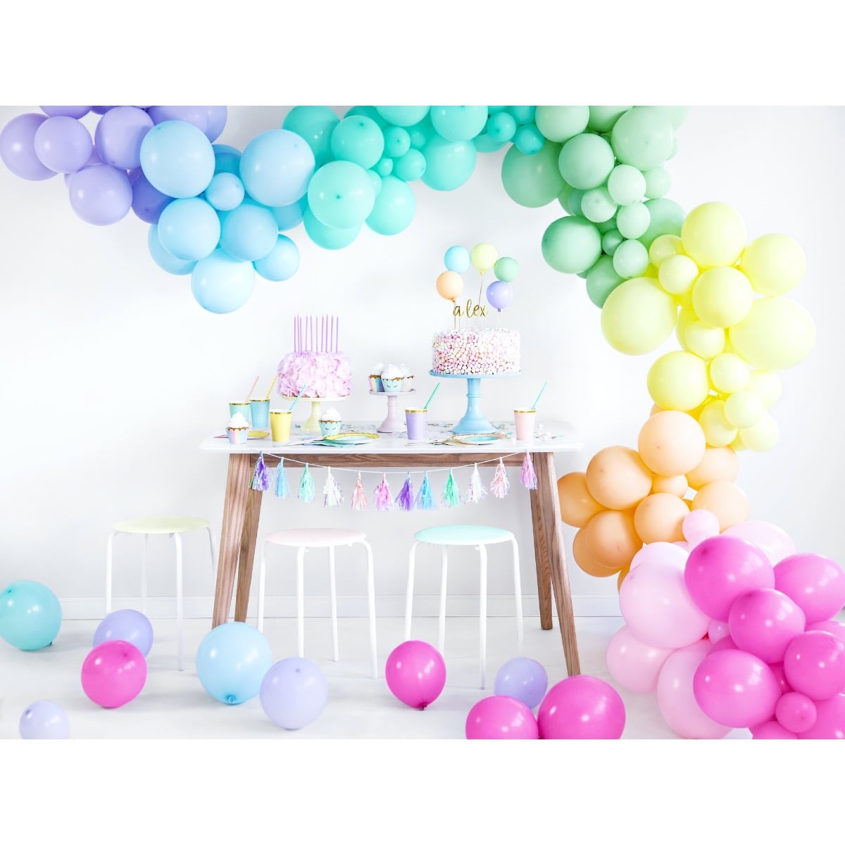 Ballons 12cm Bleu clair pastel (100pcs)