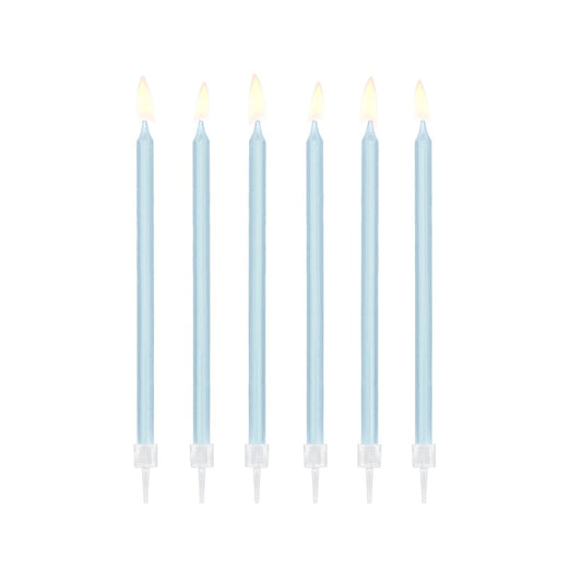 Bougies bleu ciel 14cm (12pcs)