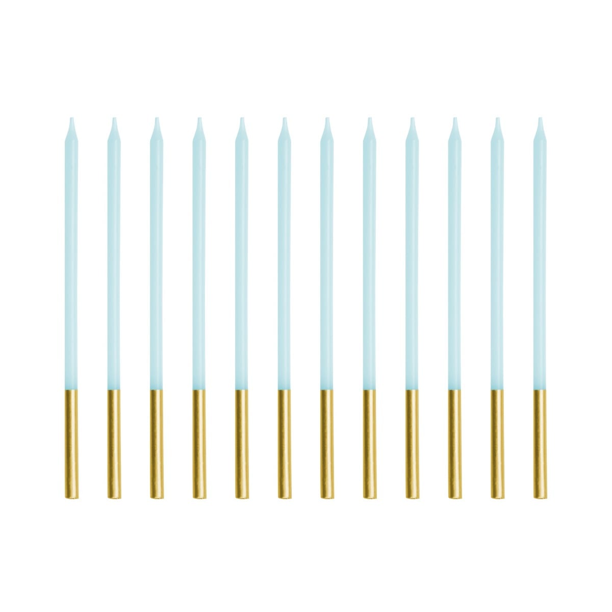 Bougies d'anniversaire - Dorées et Bleu clair