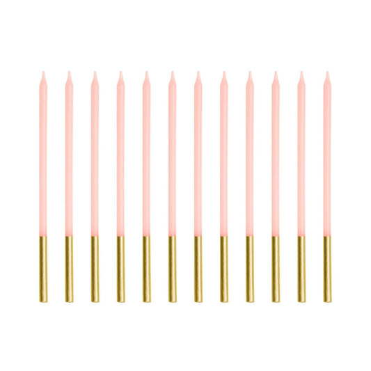 Bougies d'anniversaire - Dorées et Rose