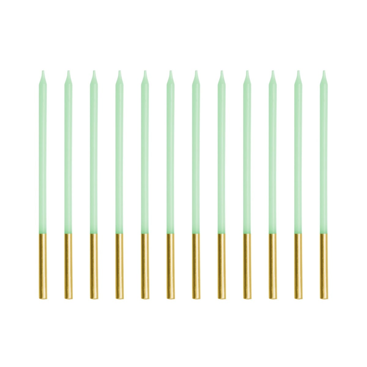 Bougies d'anniversaire - Dorées et Vert clair