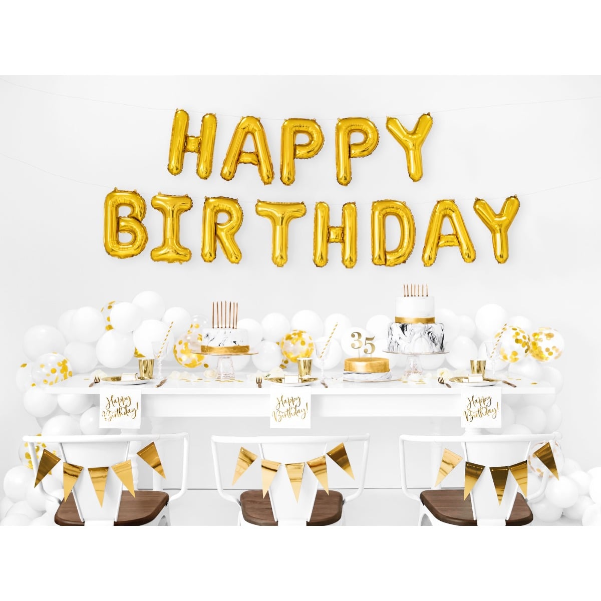 Bougies d'anniversaire dorées (6pcs)