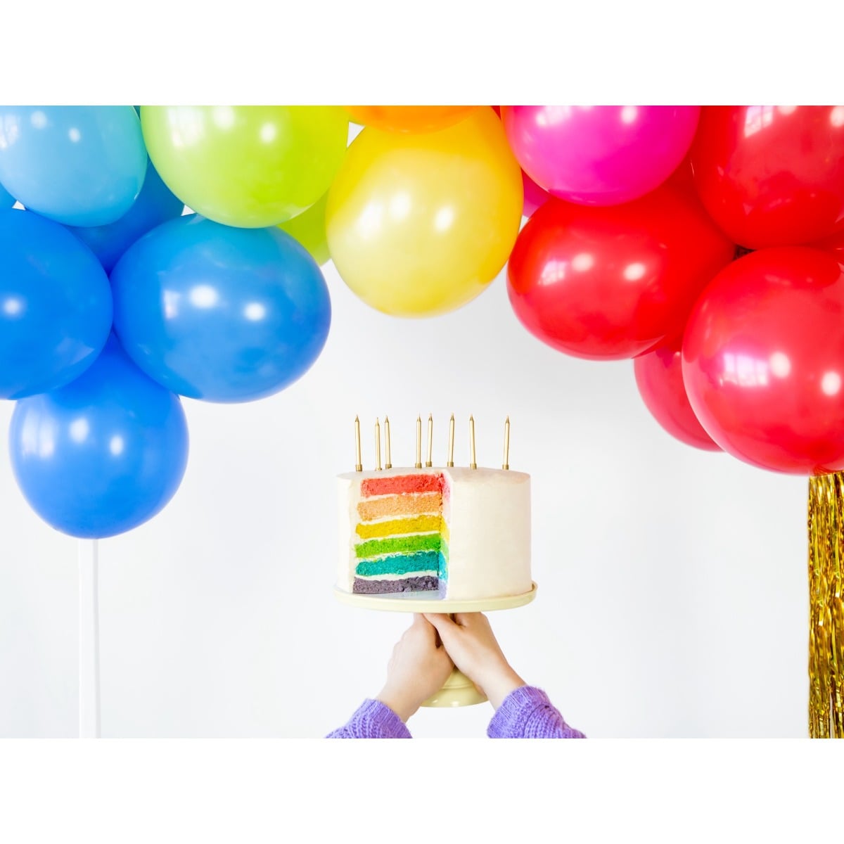 Bougies d'anniversaire dorées (6pcs)