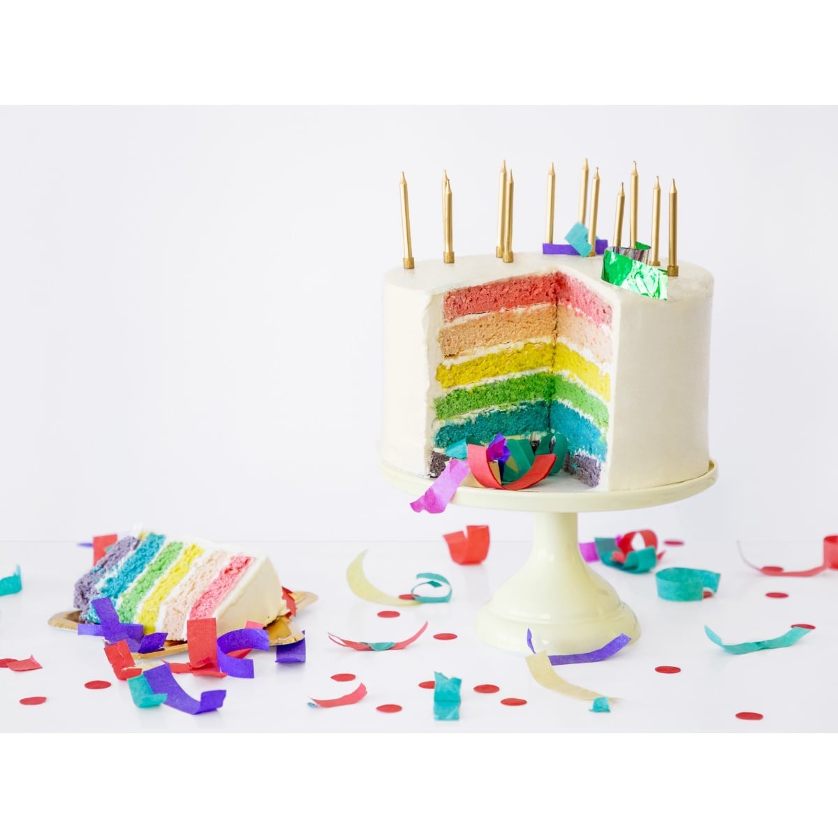 Bougies d'anniversaire dorées (6pcs)