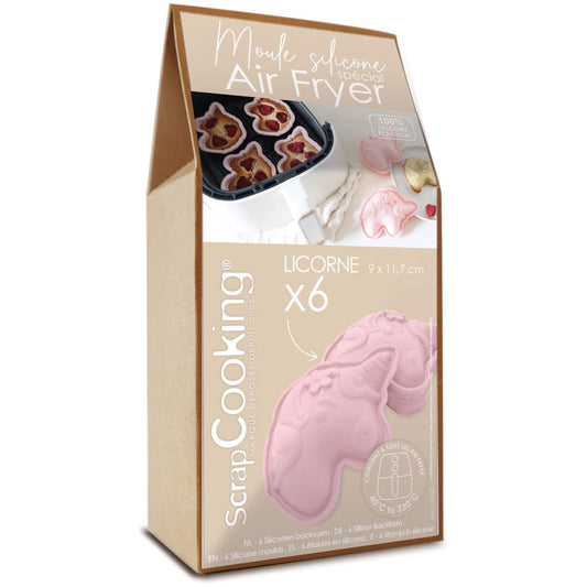 6 Moules Silicone Air Fryer Licorne