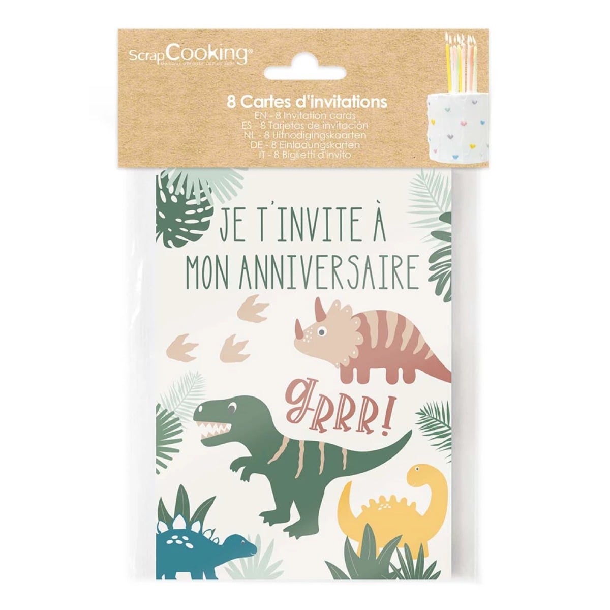Invitations Dinosaures (8pcs)