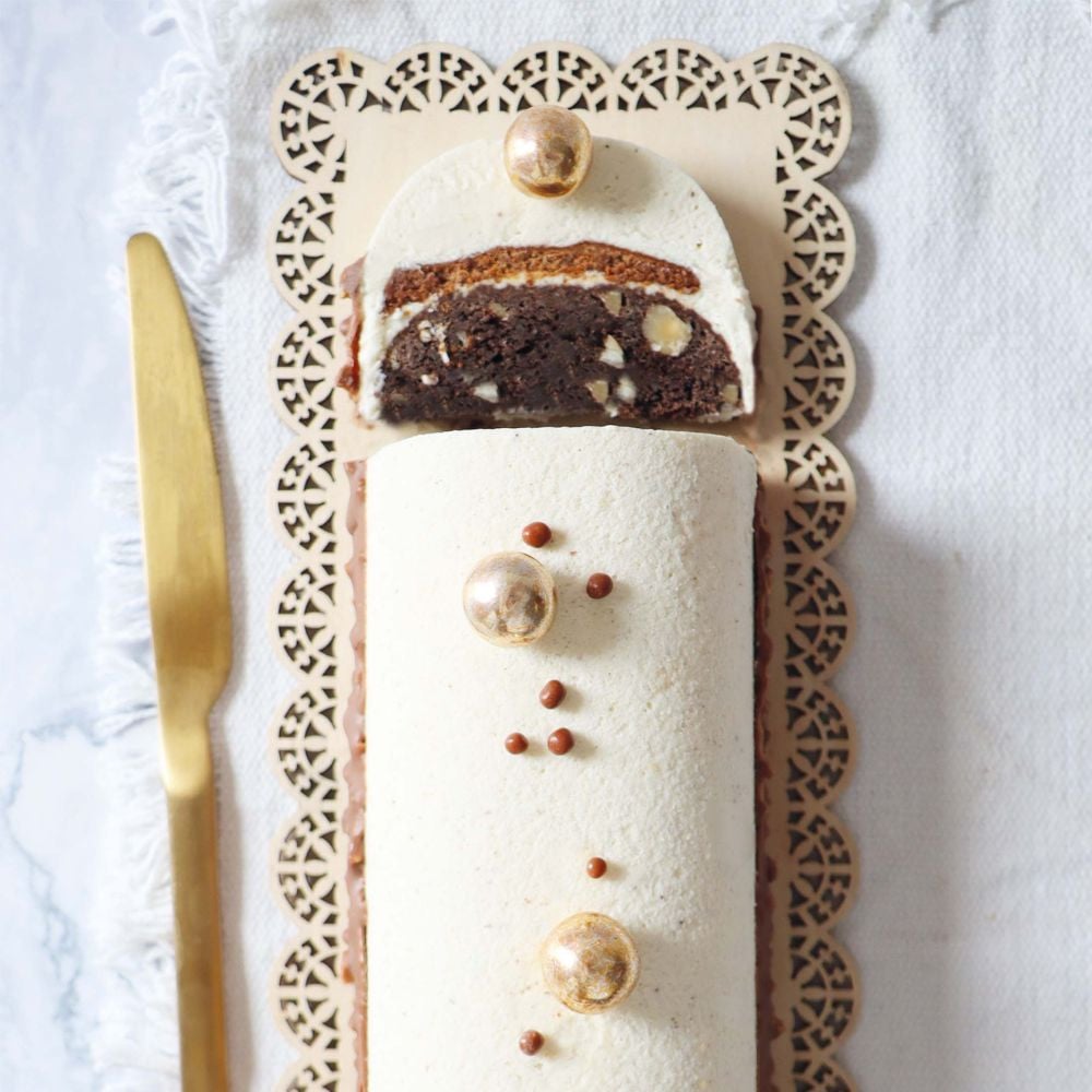 Moule bûche Acier Antiadhésif 28cm