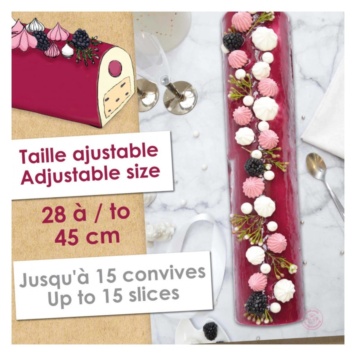 Moule à Bûche extensible 28-45cm
