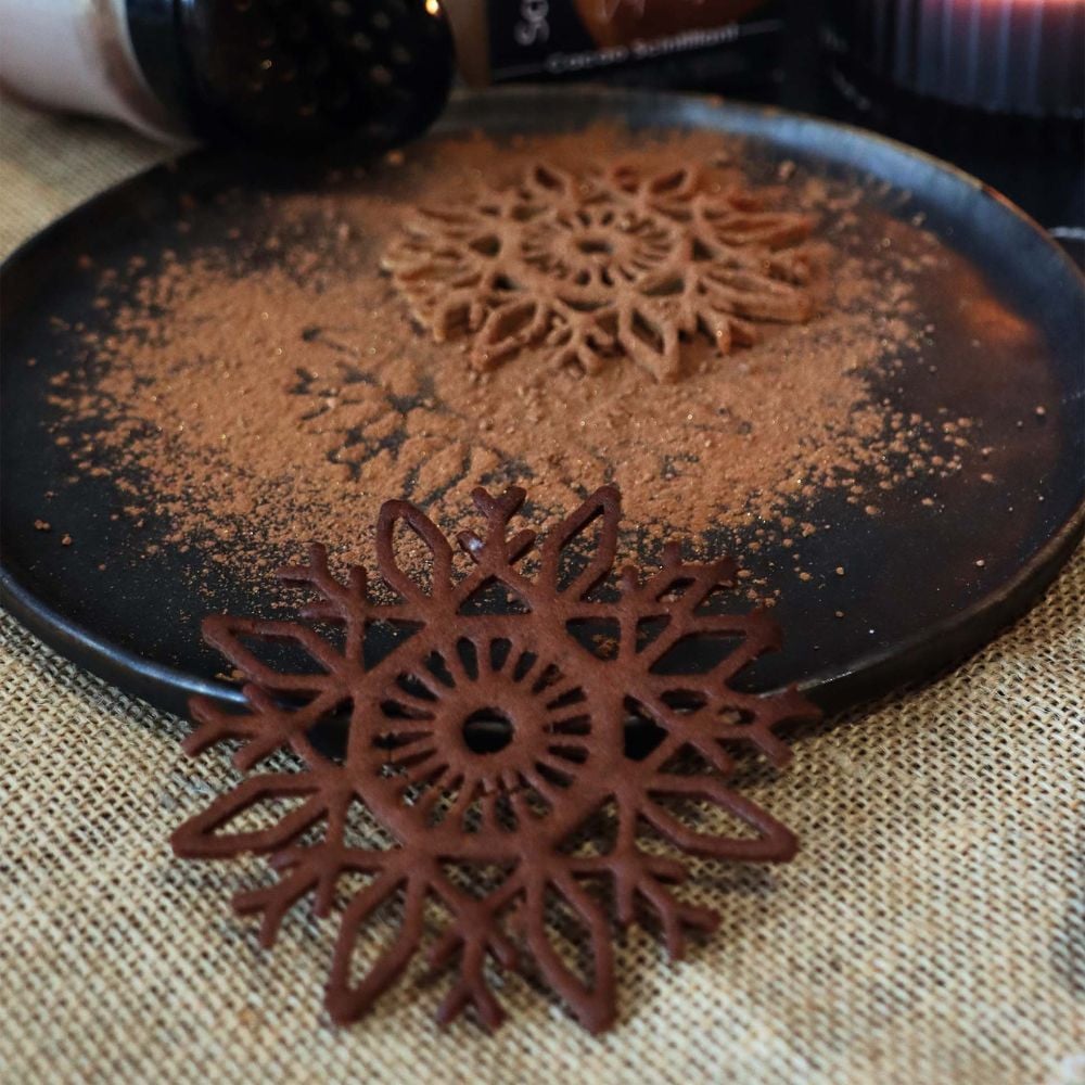 Tapis en silicone pour tuiles à motifs flocon