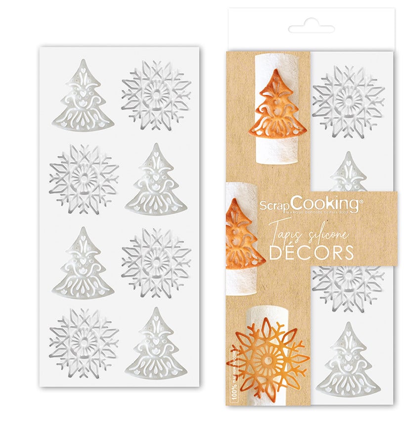 Tapis silicone pour tuile décors Sweet Xmas