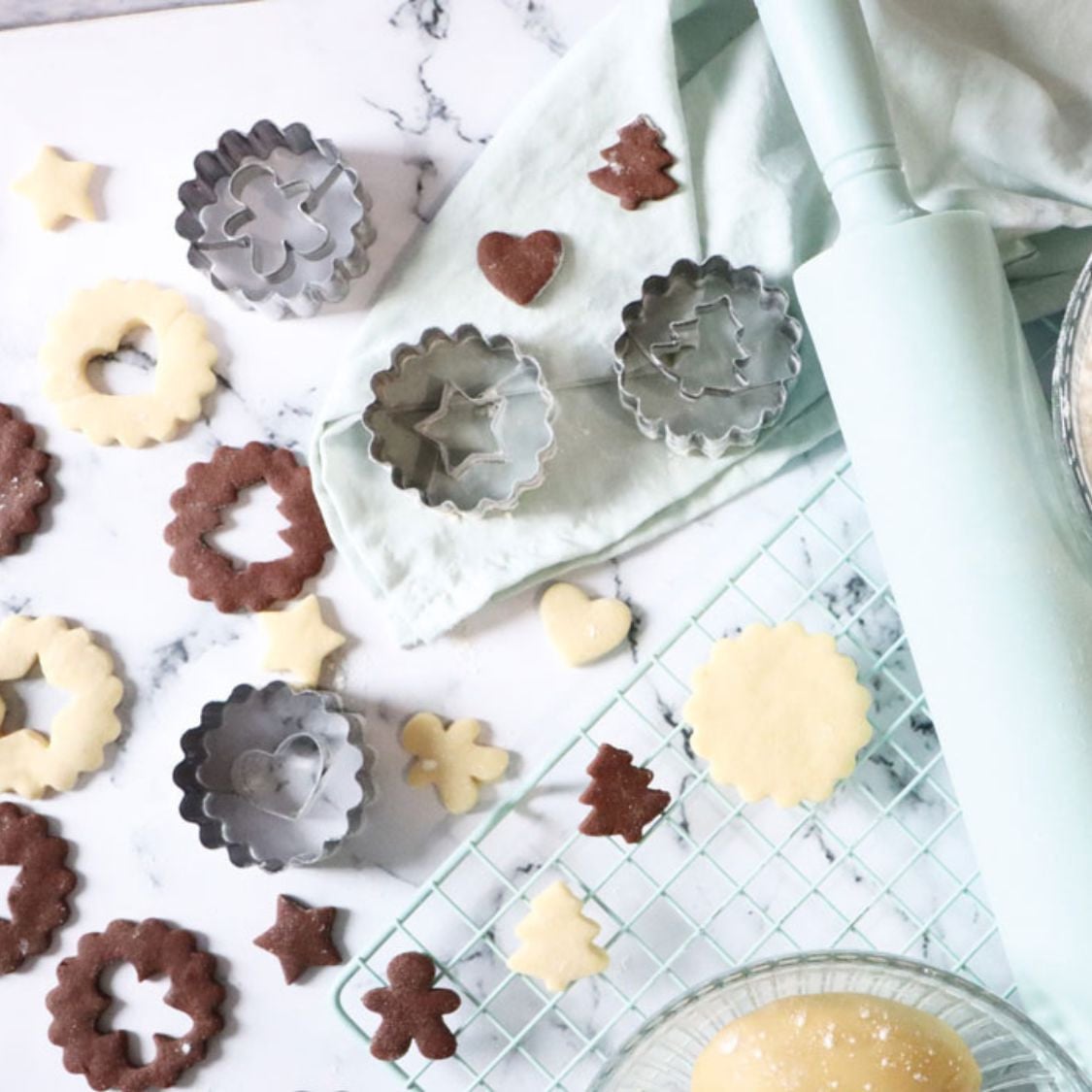 Emporte-pièces inox pour biscuits mirroirs (4 pièces)