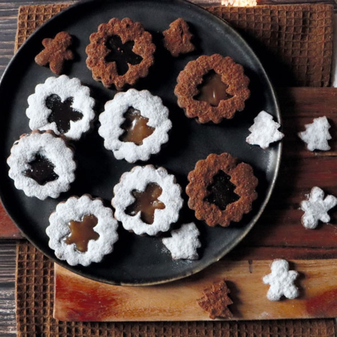 Emporte-pièces inox pour biscuits mirroirs (4 pièces)