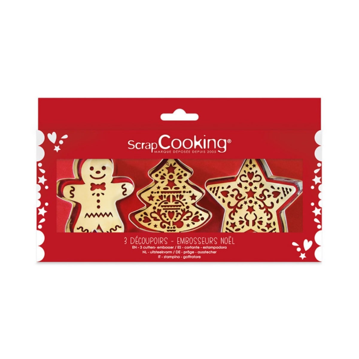 Set Découpoirs + Embosseurs Noël (3pcs)