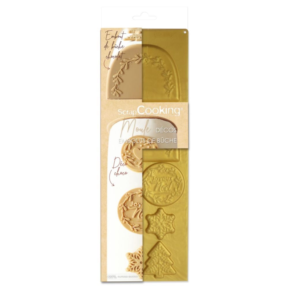Moule silicone Embout de bûche pour décors en chocolat