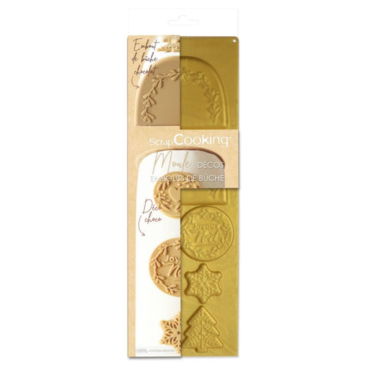 Moule silicone Embout de bûche pour décors en chocolat