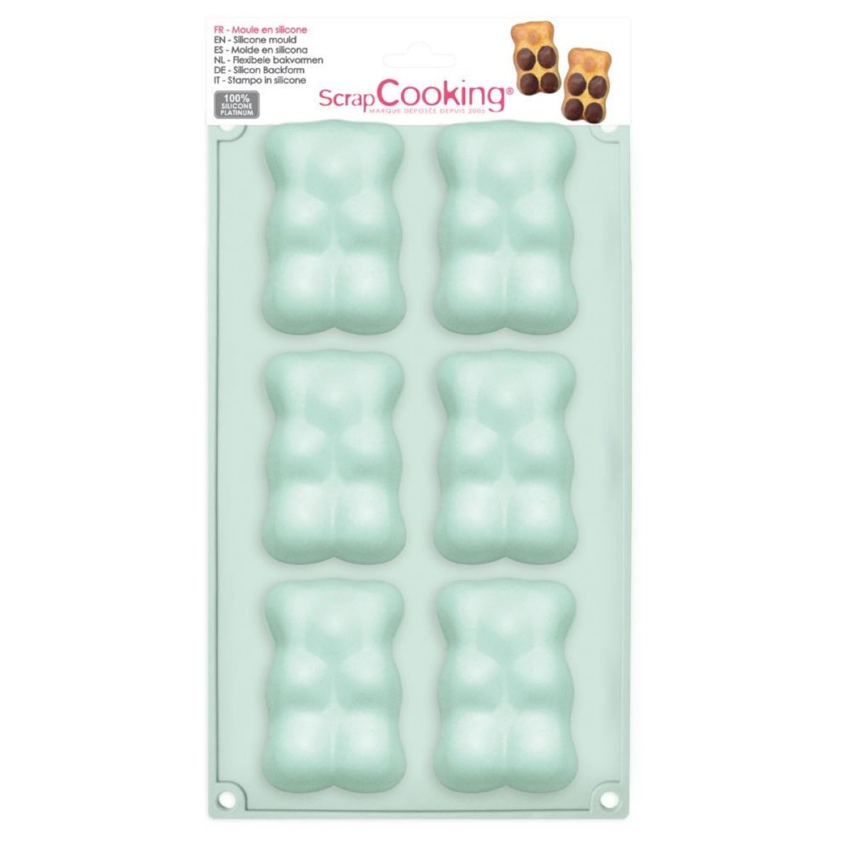 Moule silicone oursons guimauve x 6