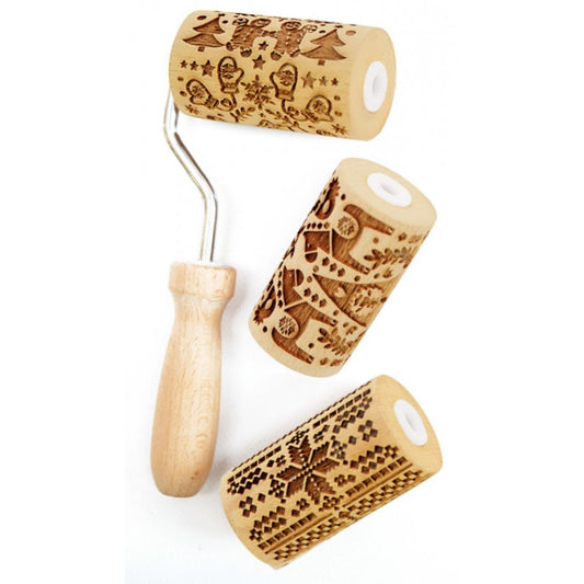 3 Mini rouleaux à empreintes - Noël interchangeables