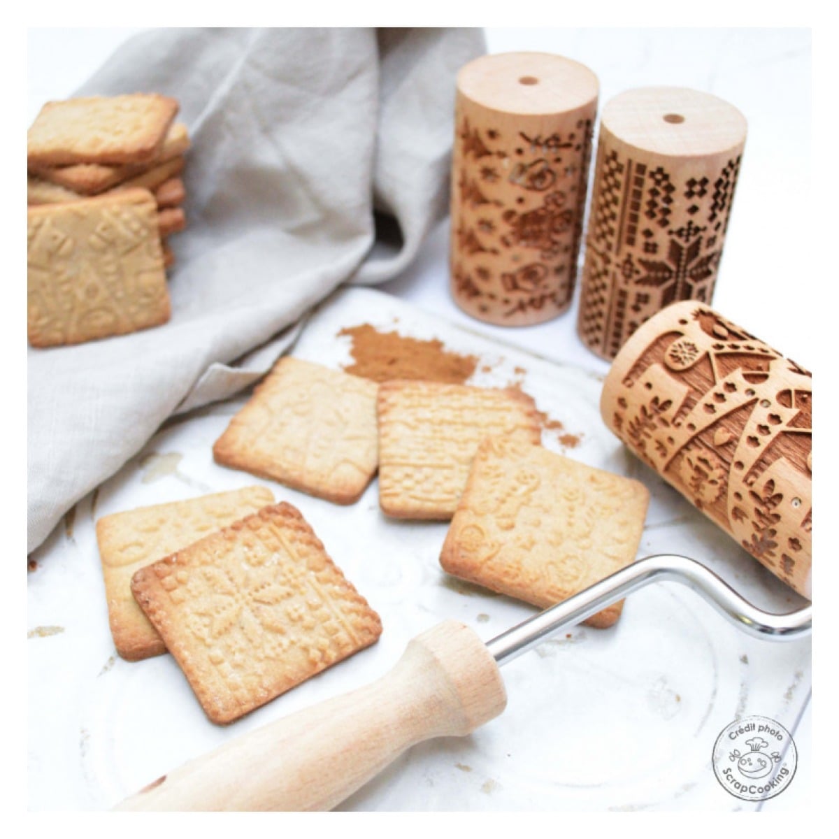3 Mini rouleaux à empreintes - Noël interchangeables