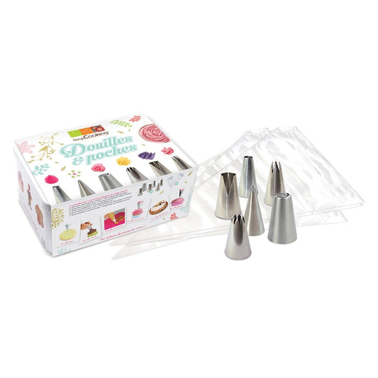 Boite de 6 Douilles Inox et Poches jetables