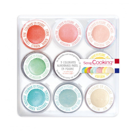 Kit - 9 colorants poudre pastel