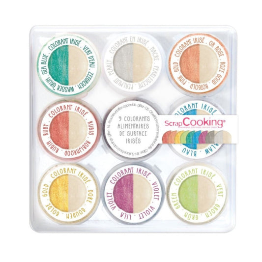 Boîte de 9 colorants de surface irisés