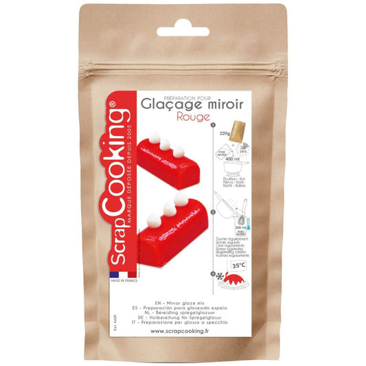 Glaçage miroir en poudre - Rouge (220g)