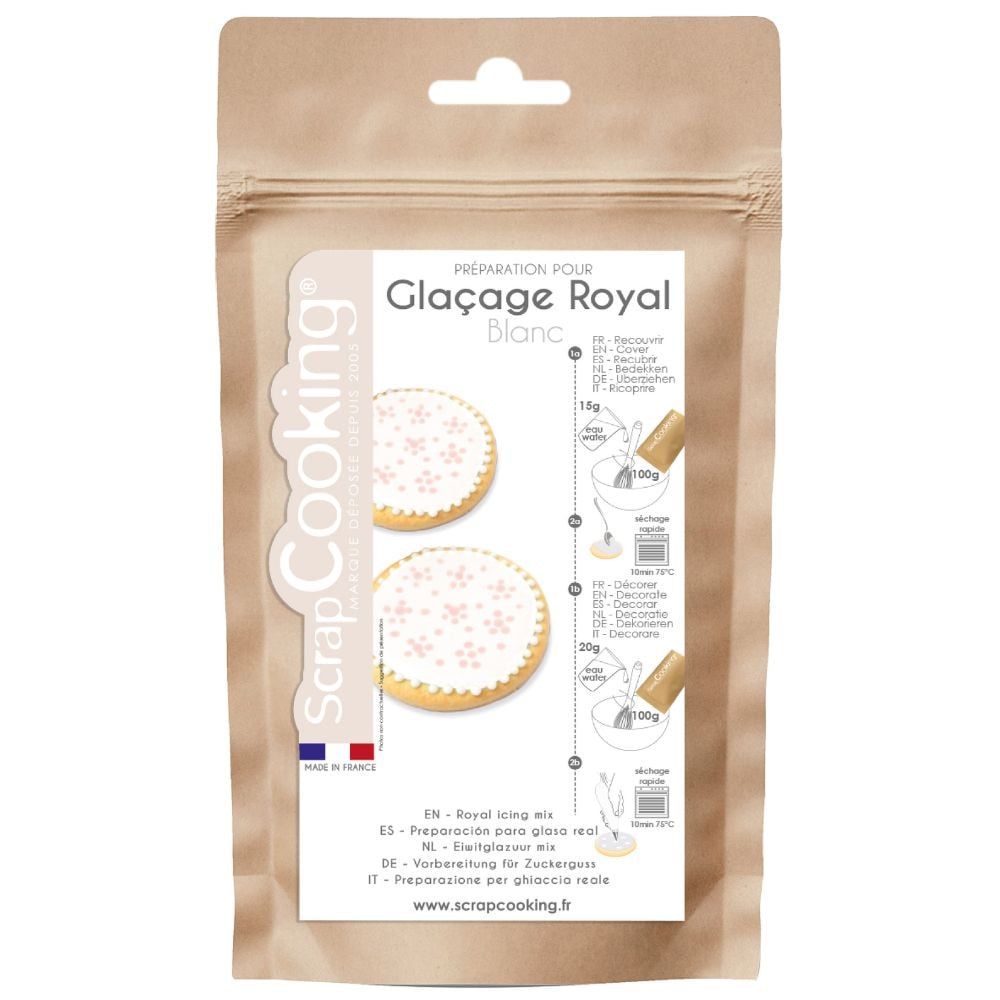Glaçage royal blanc en poudre