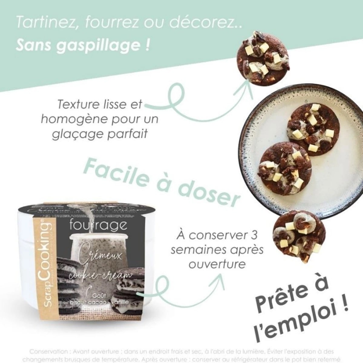 Pate De Fourrage Cremeux Cookie Cream 200G