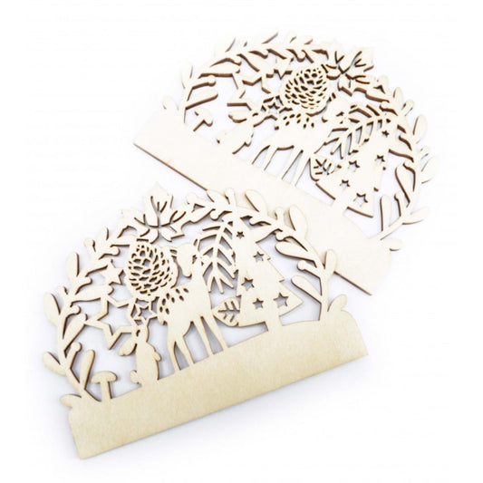 Embouts de bûche - Forêt enchantée (2pcs)